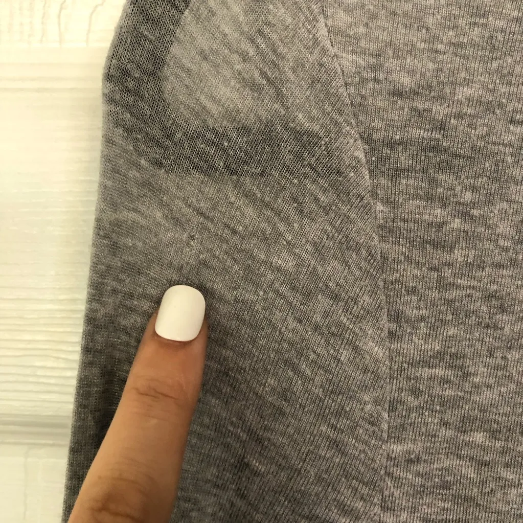 Trouve Heather Grey Long Sleeve Fitted Shirt Size S Gray - Image 6