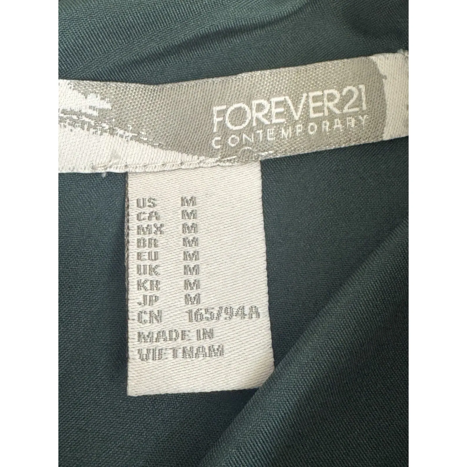 FOREVER 21 Dress Medium Green Faux Suede Autumn  Fall Preppy Y2k Dark Academia - Image 8