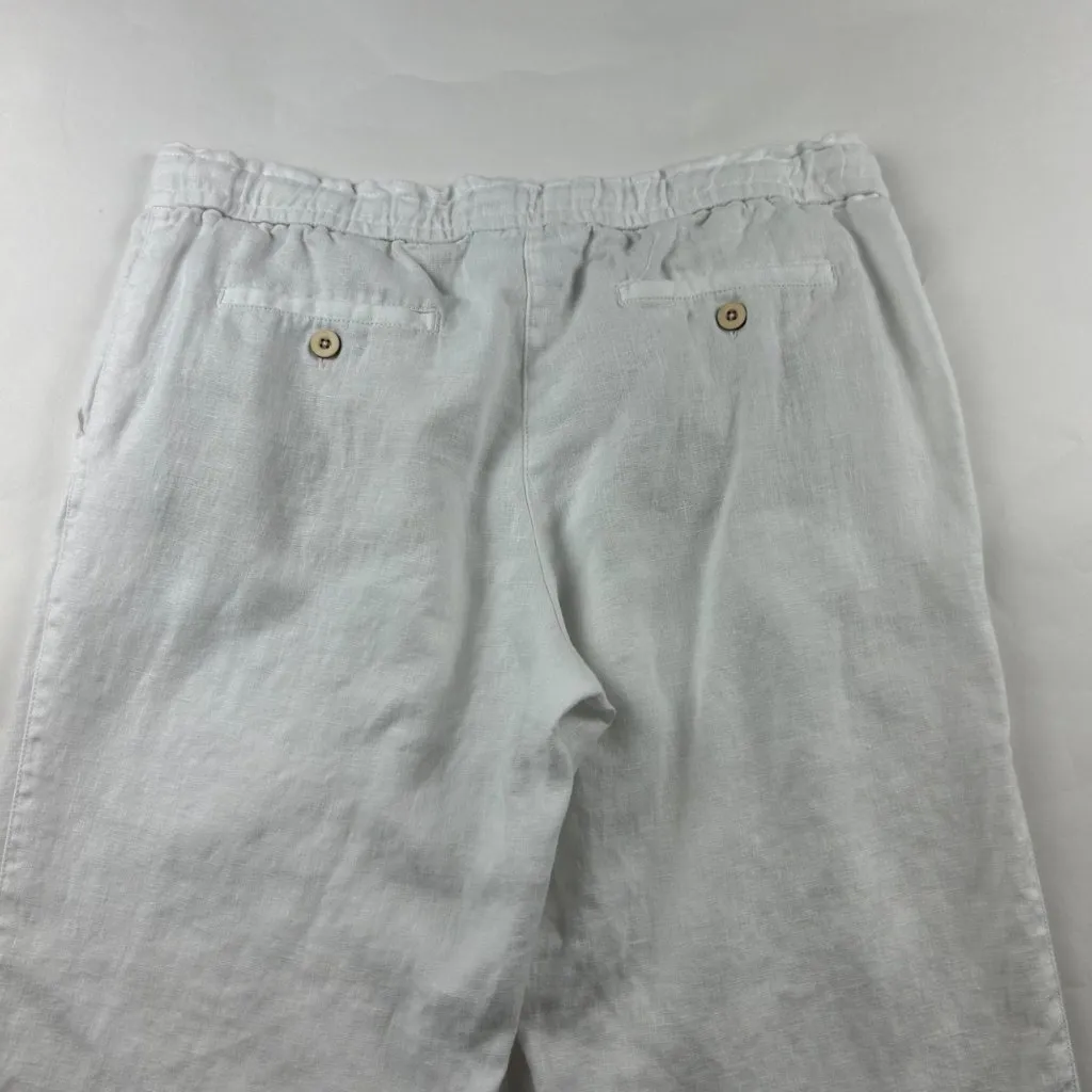 Tommy Bahama White Linen Ankle Pant S - Image 5