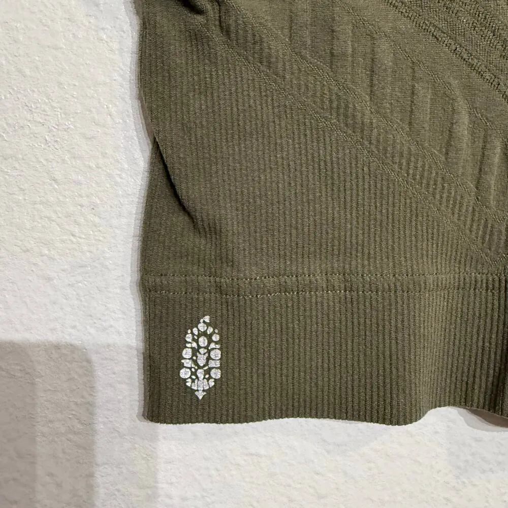 Free People Movement Secret Moss Gone Adrift Seamless Yoga Crop Top Sz S - Image 8