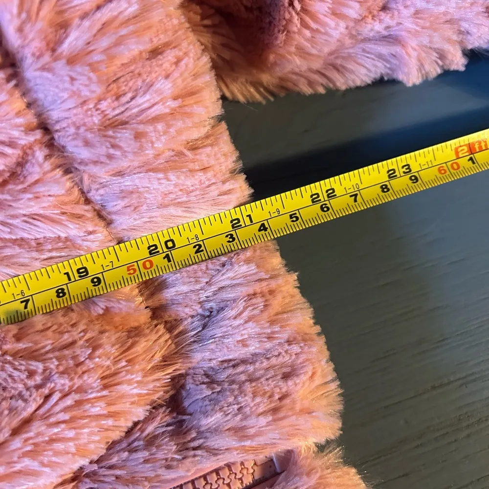 Ambiance Outerwear Pink Fluffy Jacket, Size Small - Image 8