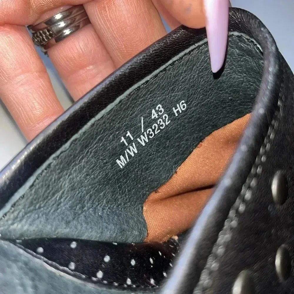 Born‎ Black Leather Vintage Style Clogs Boho Classic Studded Size 11 - Image 10