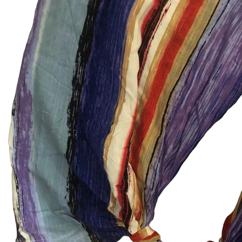 Cruisewear Arsty Beach Pant S Tied Ankle Colorful Drawstring Waist Flowy Airy Multiple - Image 4