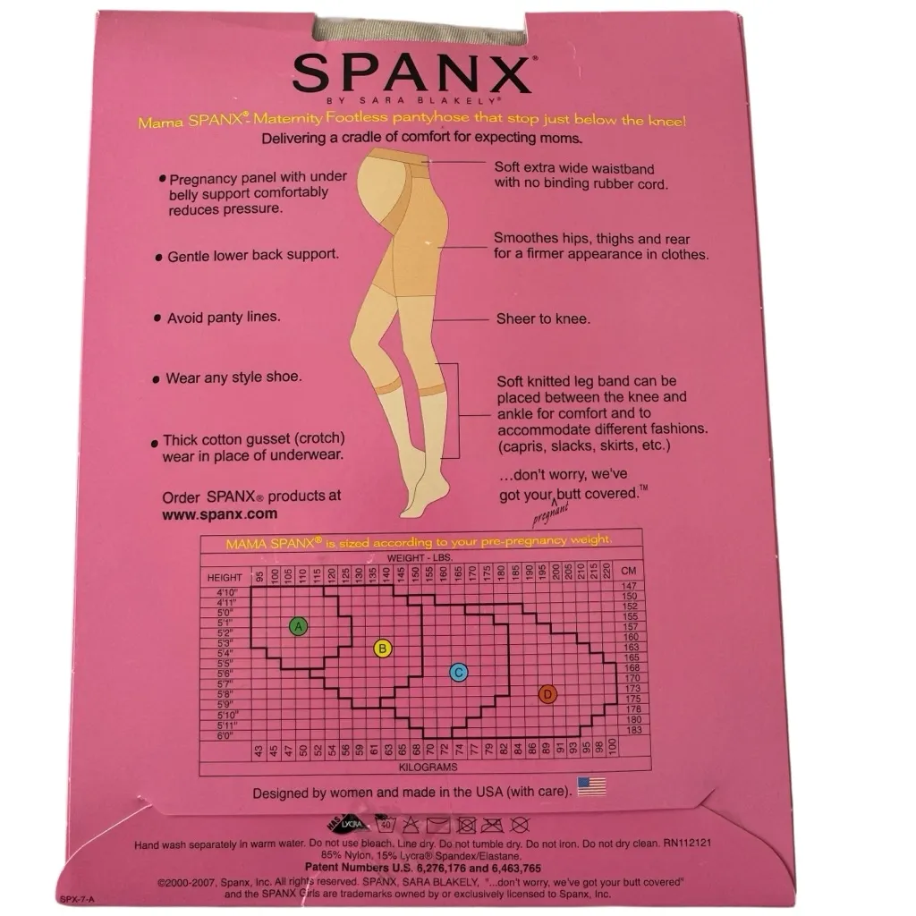 Spanx Mama Maternity Footless Pantyhose Size A In Nude - Image 2