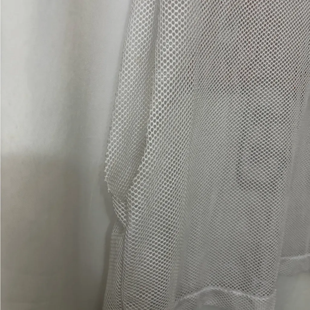 Women's White and Pink Mesh Camisole Size XL - Image 7