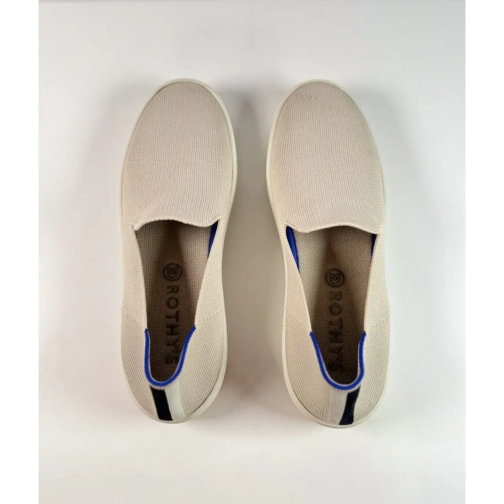 Rothys Womens Shoes Gray The Original Slip On Sneaker Flat Loafer Casual US 9 Tan - Image 7