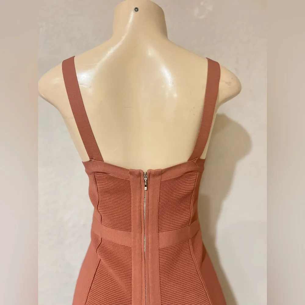 BARDOT Katy Mixed Stitch Sweater Dress In Chestnut US 6 - Image 10