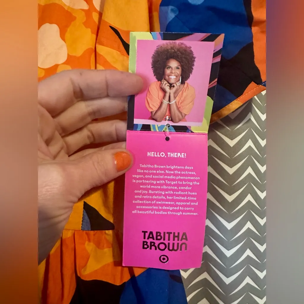 NWT Tabitha Brown x Target | Floral Puff Sleeve Open Tie - Image 7