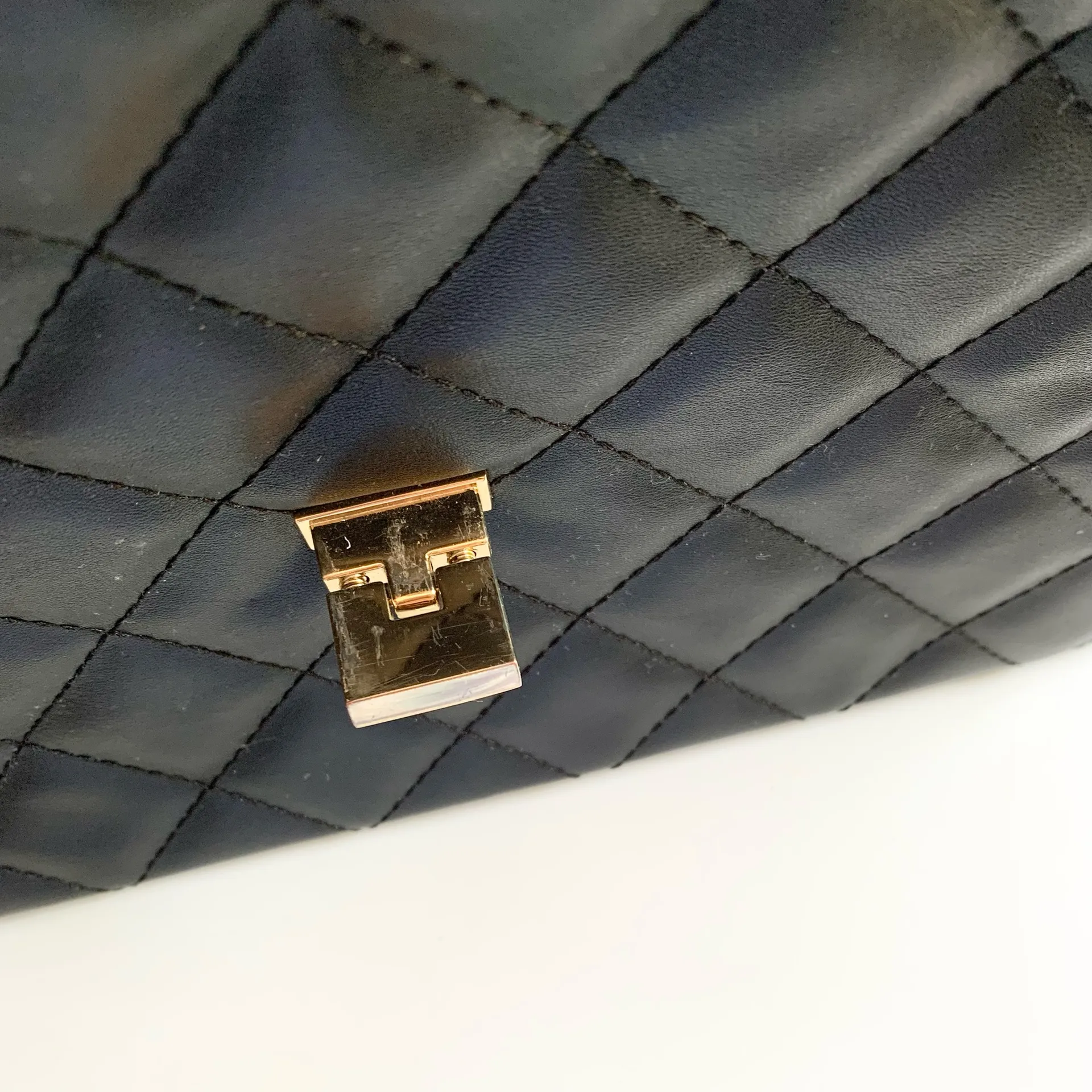 Aldo Black Quilted Faux Leather Chain Cross Body Bag - Image 6