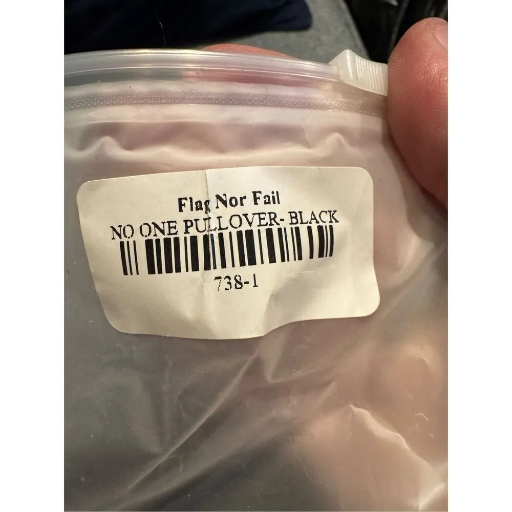 Flag Nor Fail NWT No One Unisex Pullover Hoodie in Black Size Small - Image 6