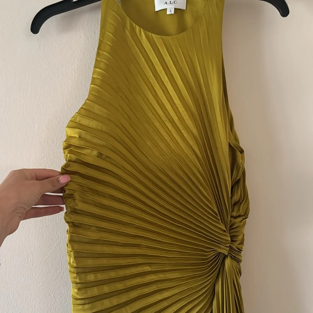 A.L.C Reagan Satin Pleated Midi Dress, size 2, $595 - Image 8