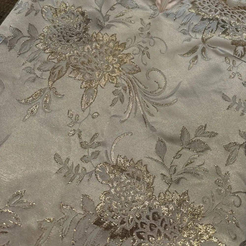 Lulus Go With the Glow Metallic Jacquard Shift Dress - Image 3