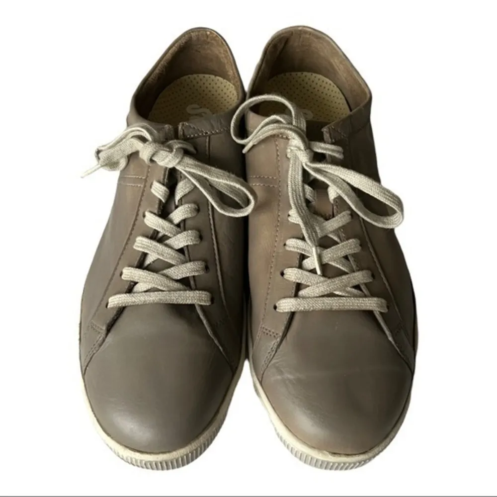 Softinos By Fly London Washed Taupe Leather Fashion Sneakers Size 42(US 11 - Image 8