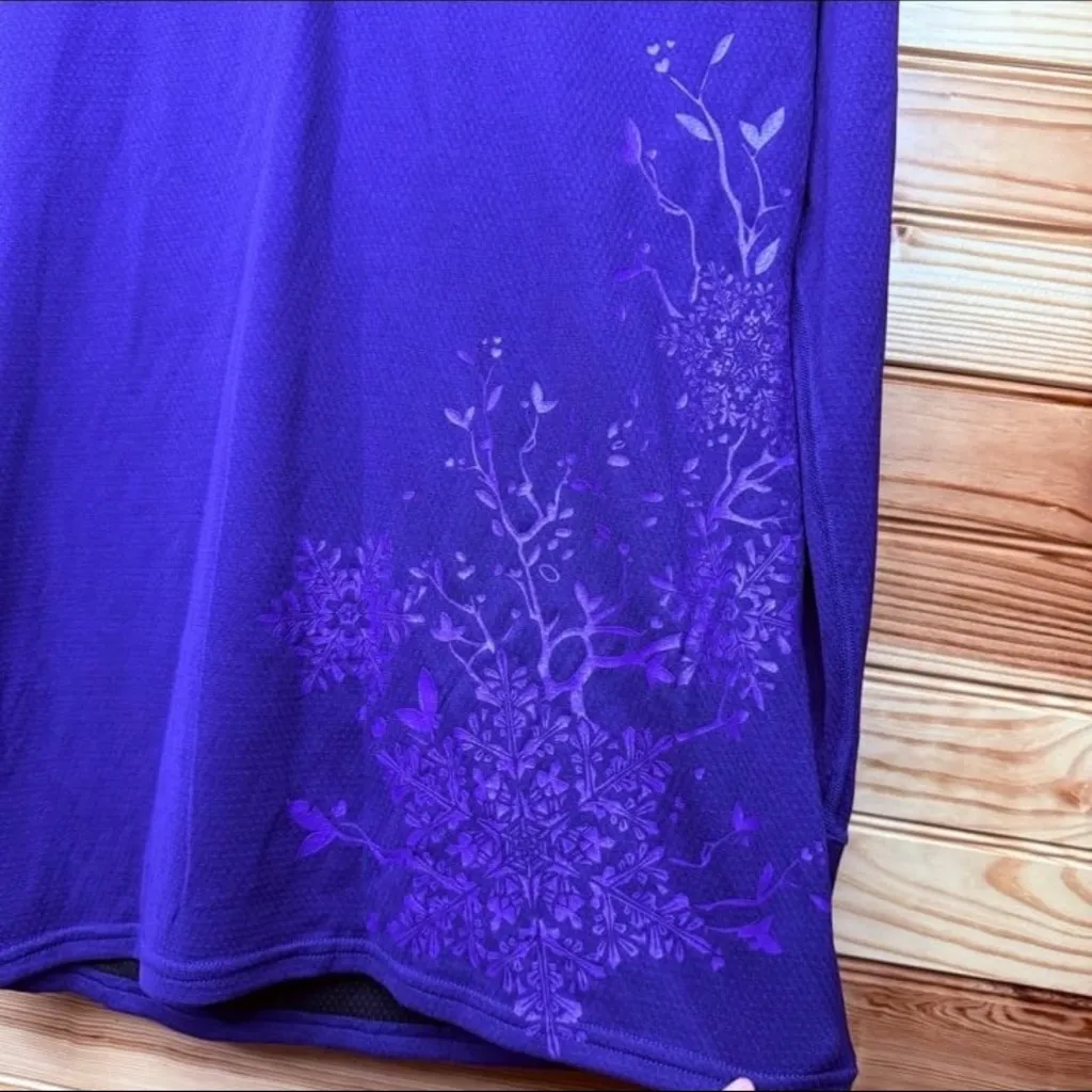 Helly Hansen  Purple 1/4 Zip Snowflake Ski LIFA Base Layer Jacket Medium - Image 2