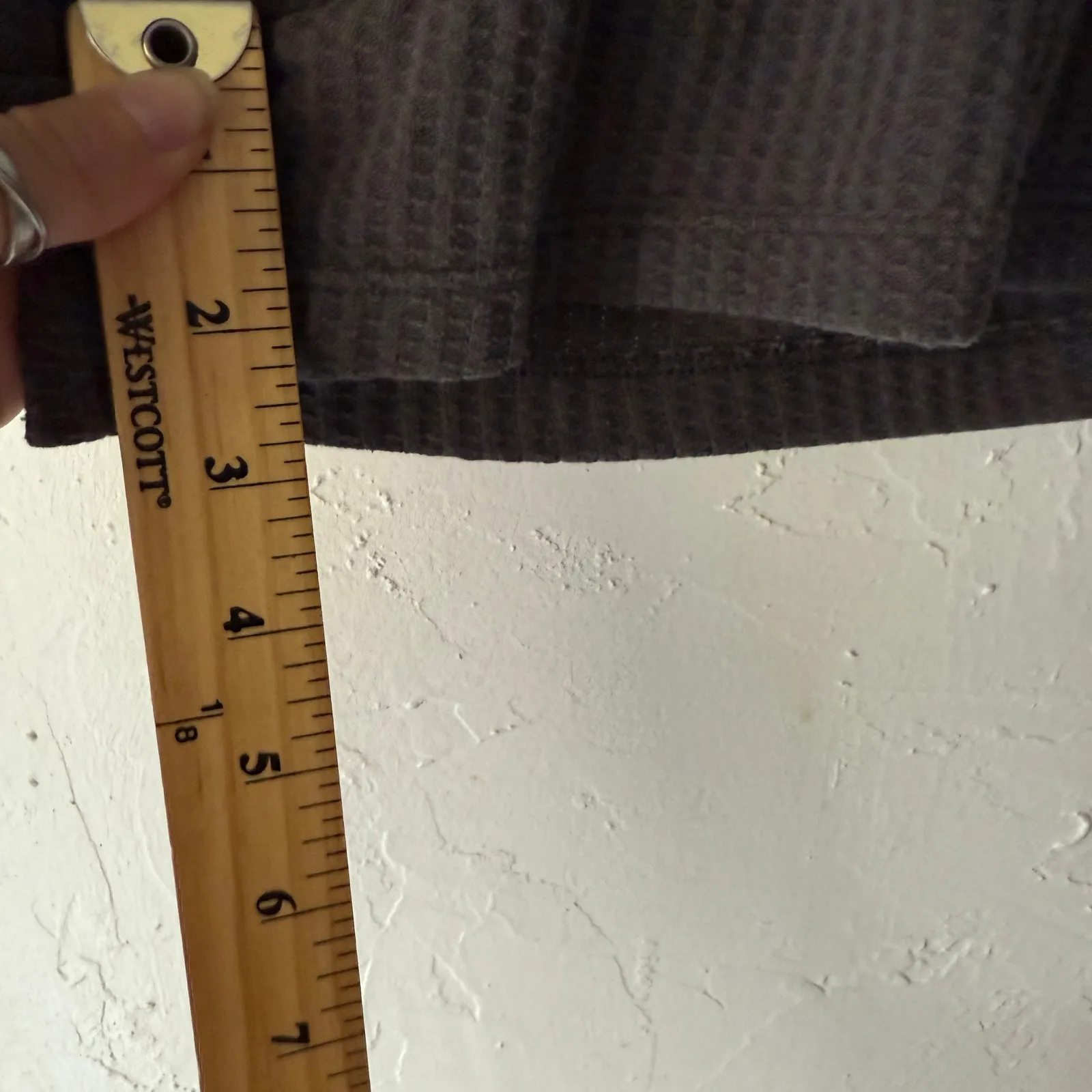 Old Navy Dark Grey Waffle Knit‎ Button Front Lounge Shorts Size M - Image 8