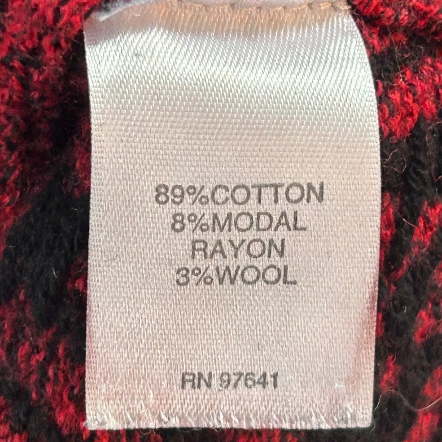 J Jill Womens Sweater Size XL Floral Diamond Pattern Soft Warm Cozy Cool Weather Red - Image 8