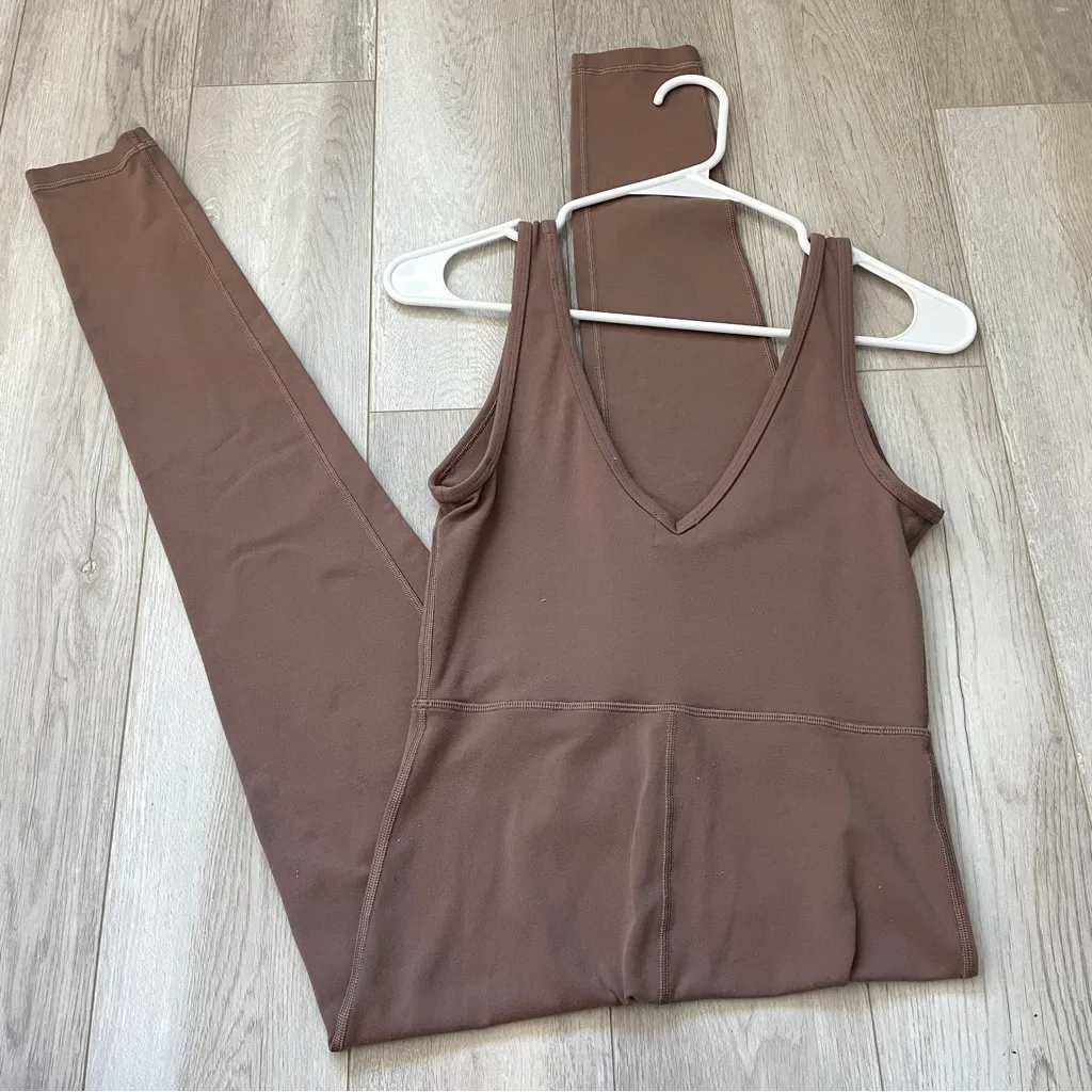 Wilfred Contour Jumpsuit fitted skinny womens Brown small activewear athleisure - Image 6