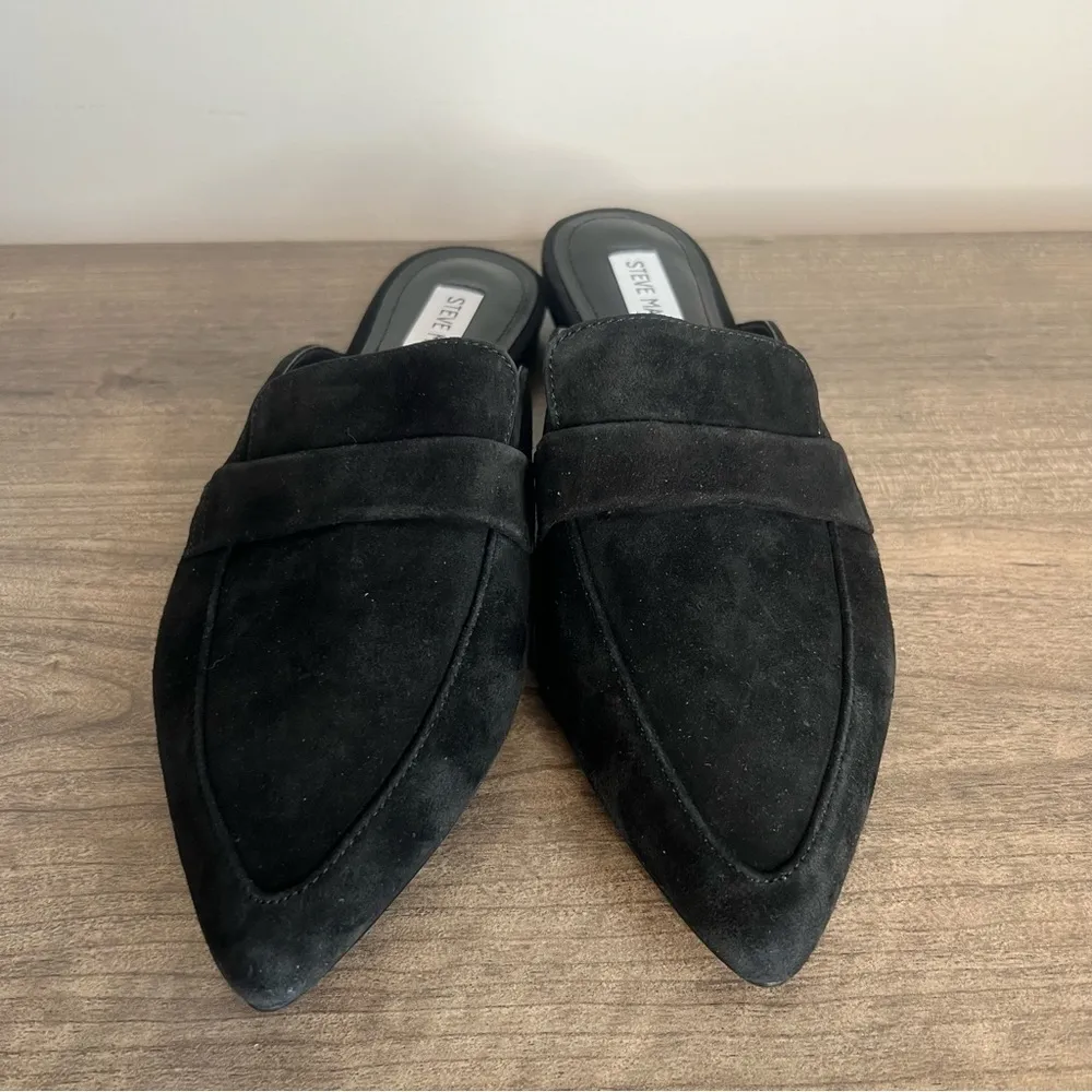 STEVE MADDEN Flavor Black Suede Women's Slip On Mule Size 8.5 #511 - Image 3