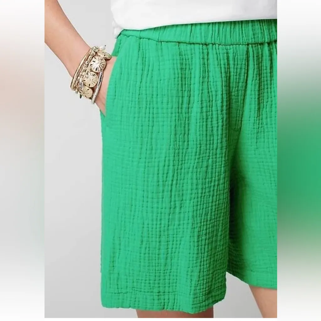 J. Jill Green Cotton Gauze Pull - Image 3