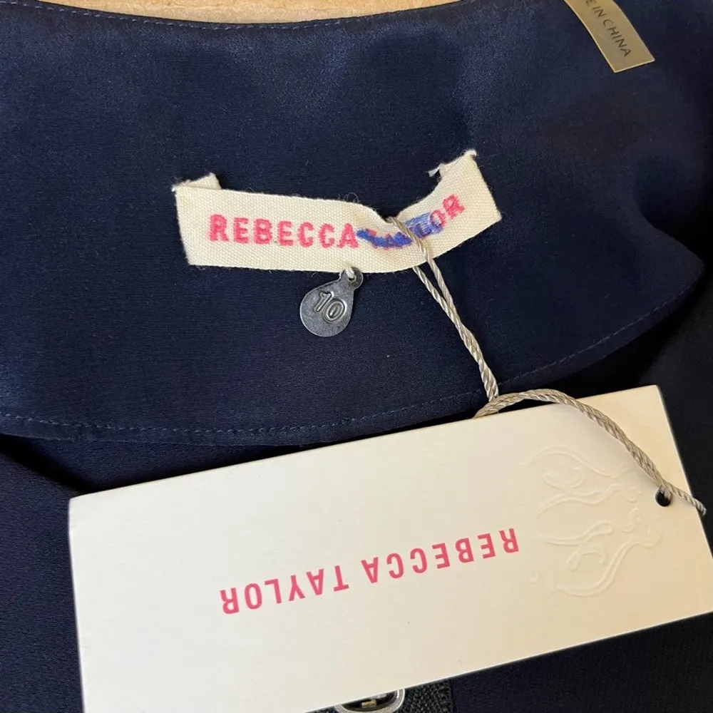 Rebecca Taylor Tech Dress in Navy - Image 6