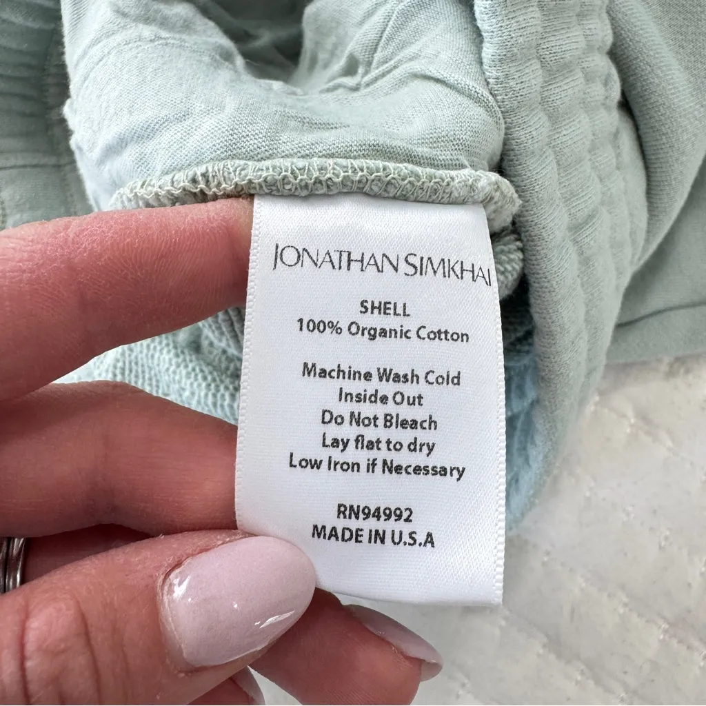 Jonathan Simkhai Pleated Accents Jogger Sweatpants Green Size XS - Image 8