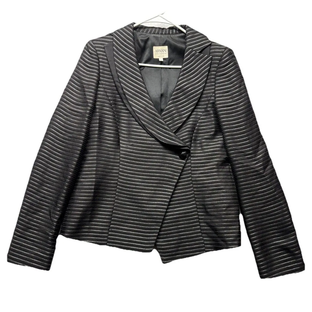 Armani Collezioni Single Button Blazer Women Size 12 Virgin Wool Blend Office - Image 1