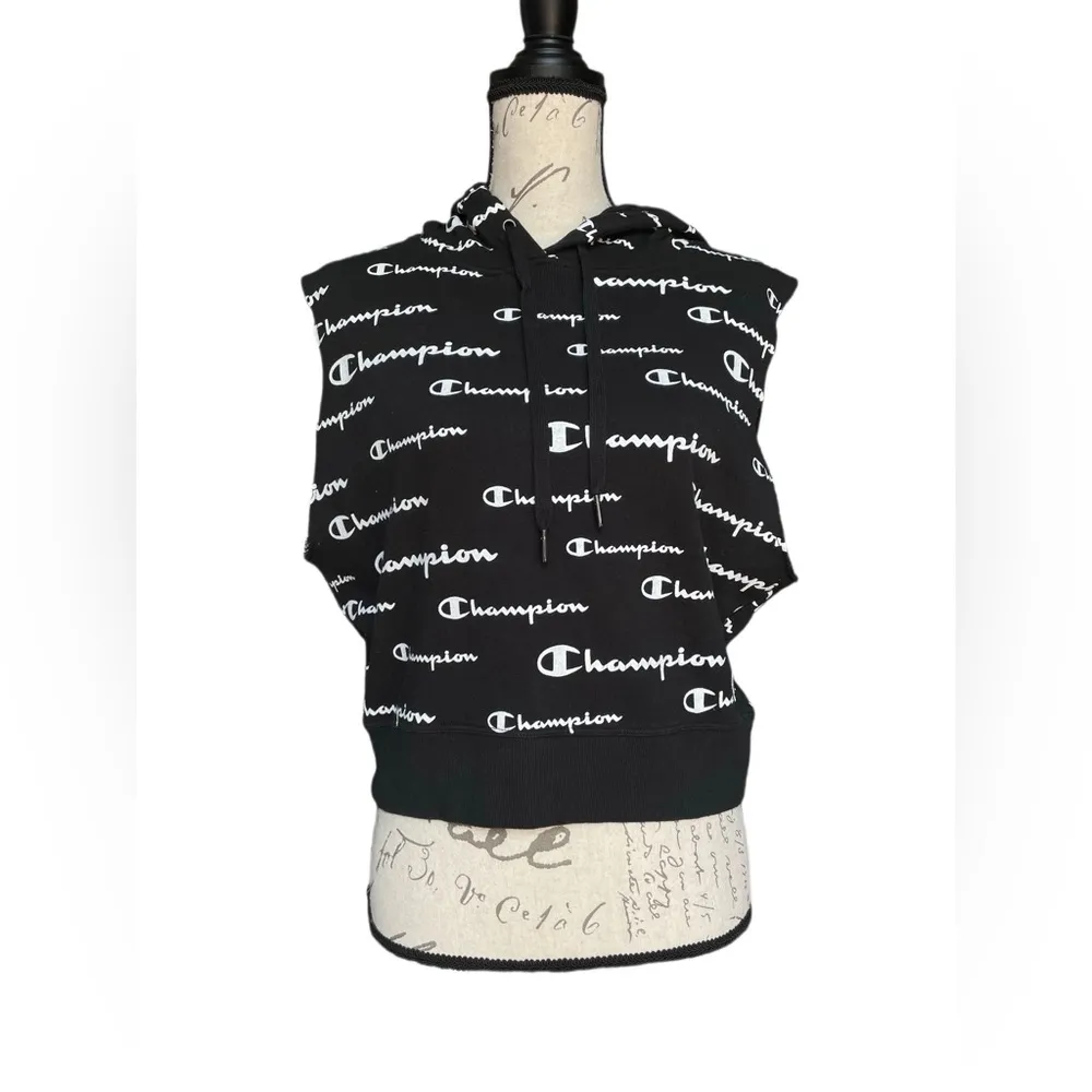 Champion Womens Campus Sleeveless Hoodie - M - Image 4