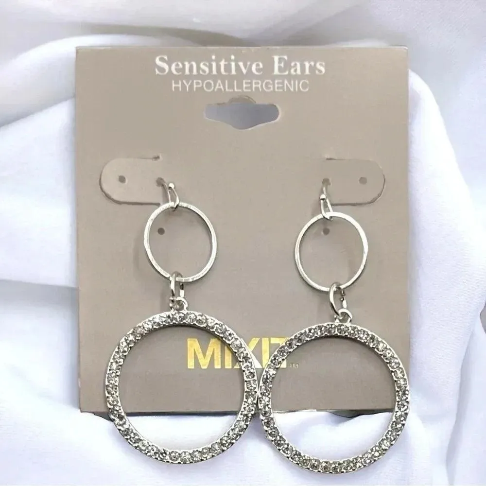 NWT 4 Pack of Mixit Sensitive Ears Hypoallergenic Cubic Zirconia - Image 3