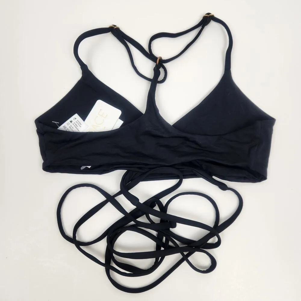 L*Space Kristen Bikini Top Wrap Around Black Size Small NWT - Image 3