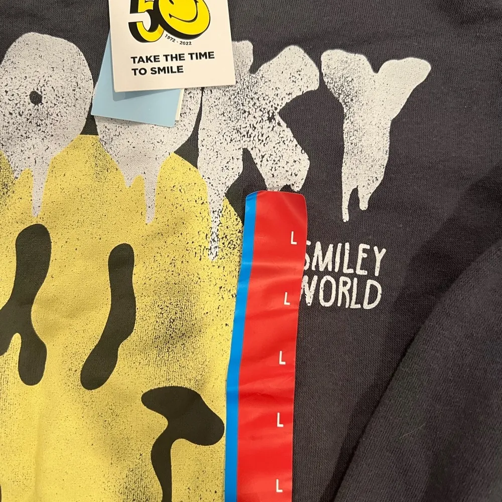 Gray Spooky Smiley Sweatshirt - Image 2