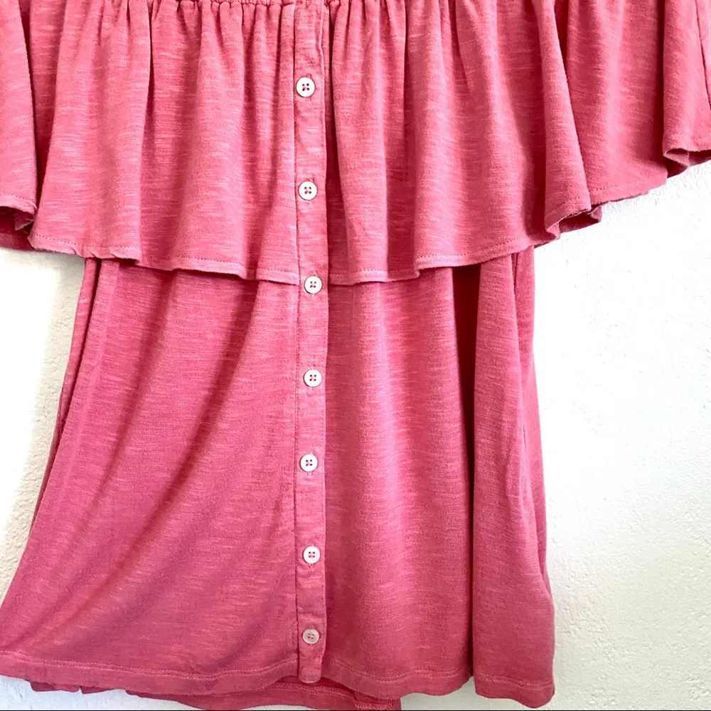 American Eagle Slub Knit Off the Shoulder Top Size Small - Image 3