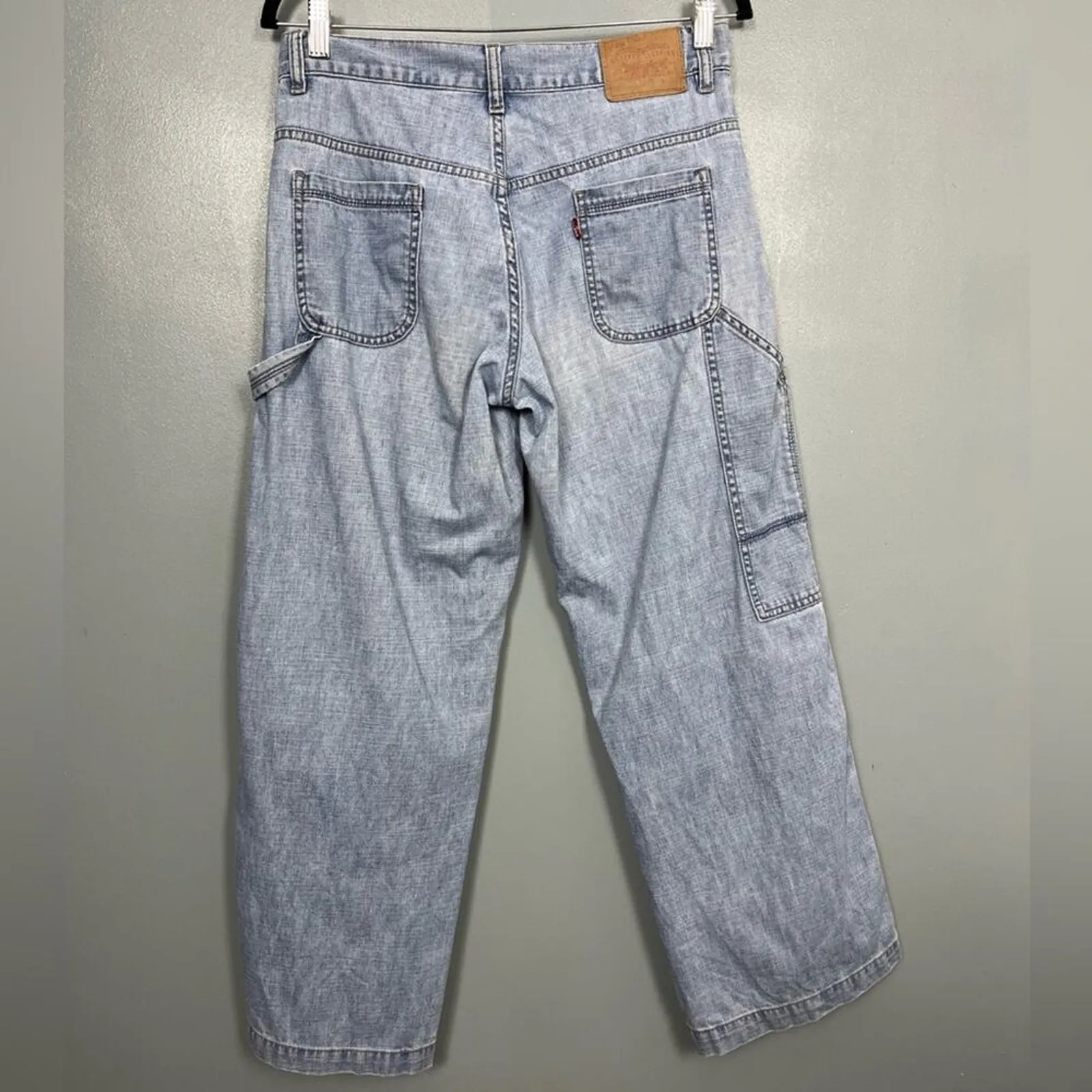 Vintage Levi’s Wide Leg Carpenter Hammer Loop Light Denim - Image 2