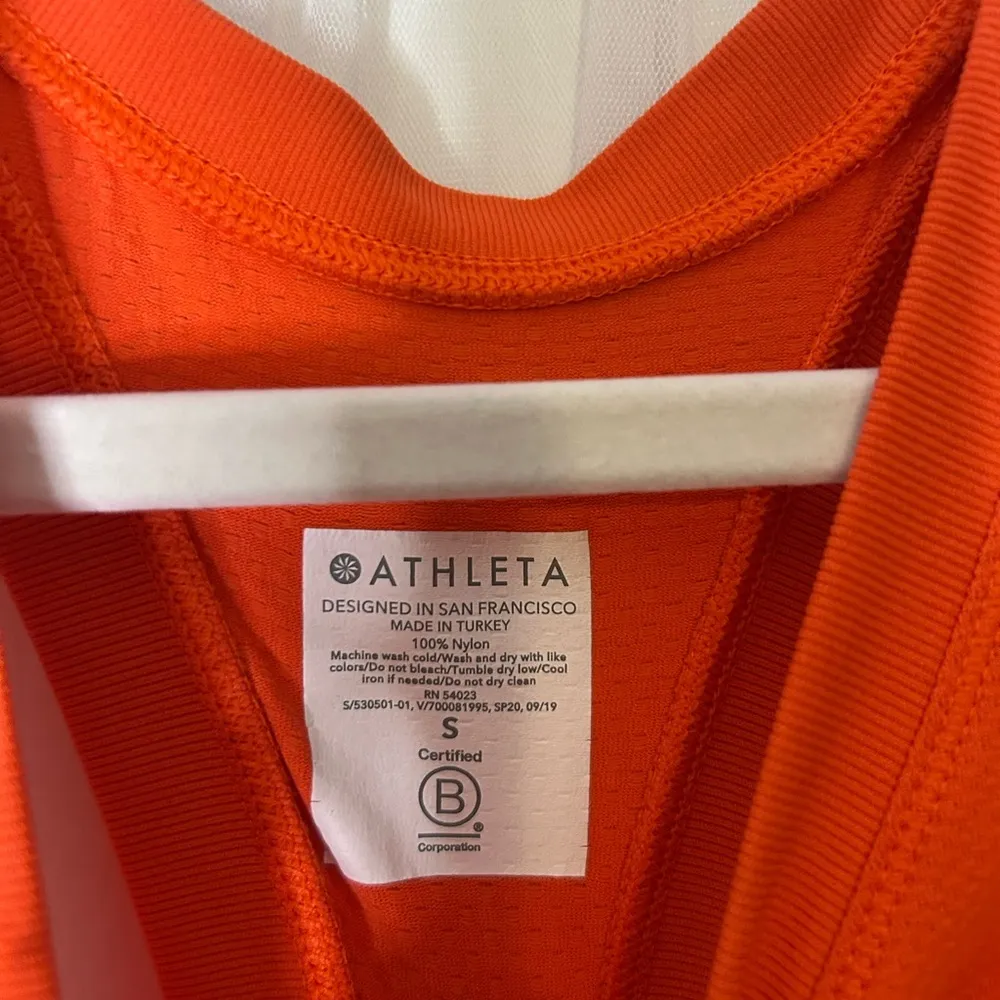 Athleta Orange Tank Top Moisture-Wicking Athletic Wear - Image 3