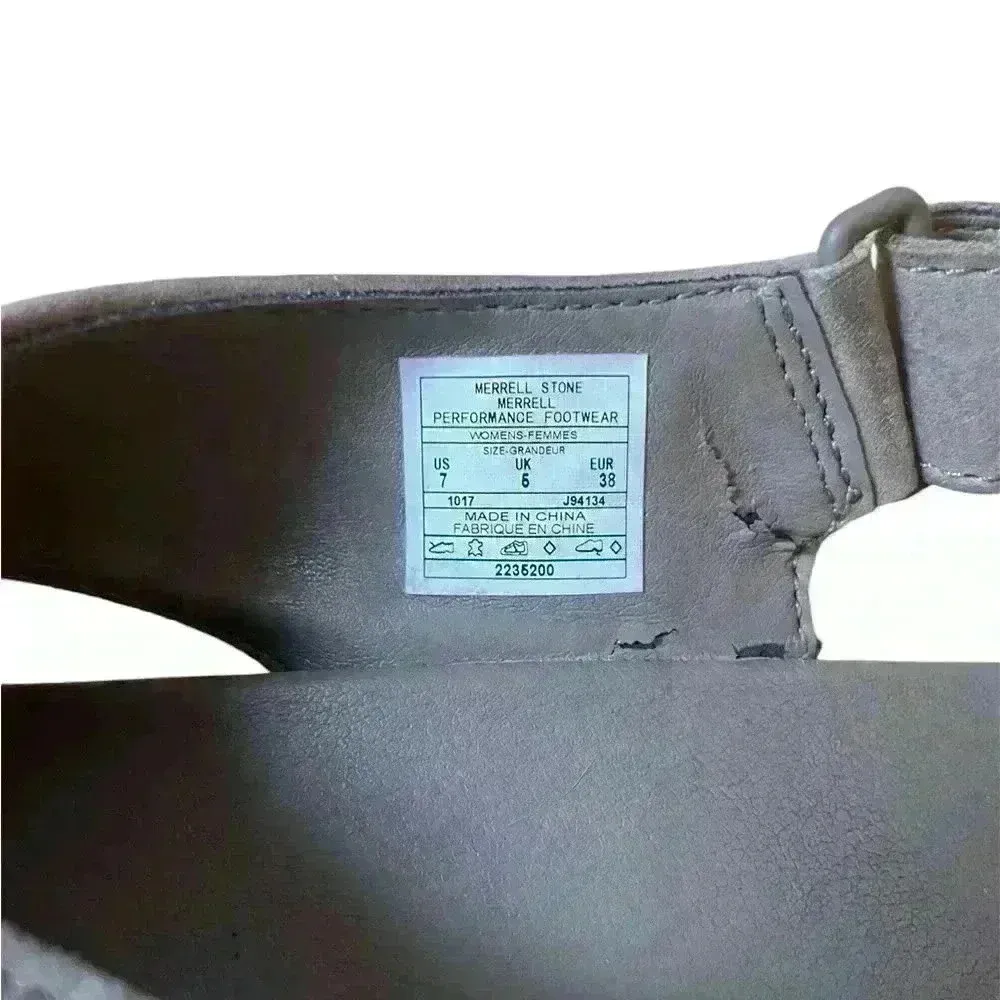 Merrell Around‎ Town Sunvue Leather Strap Sandals in Stone Size 7 Comfort Shoes - Image 10