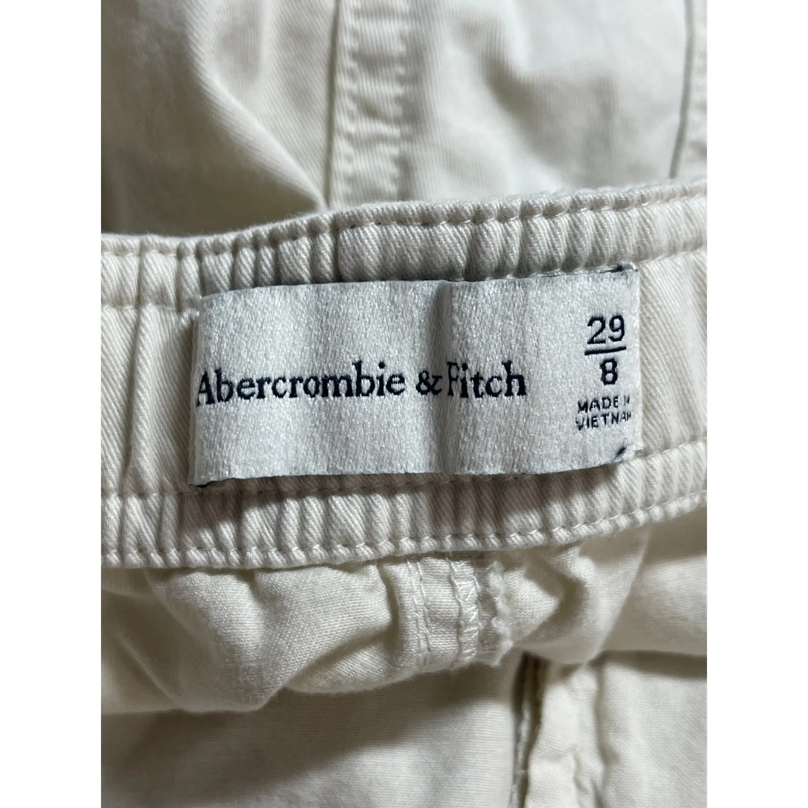 Abercrombie & Fitch Women's White High Rise Straight Leg Trousers Cargo Pants 8 - Image 4