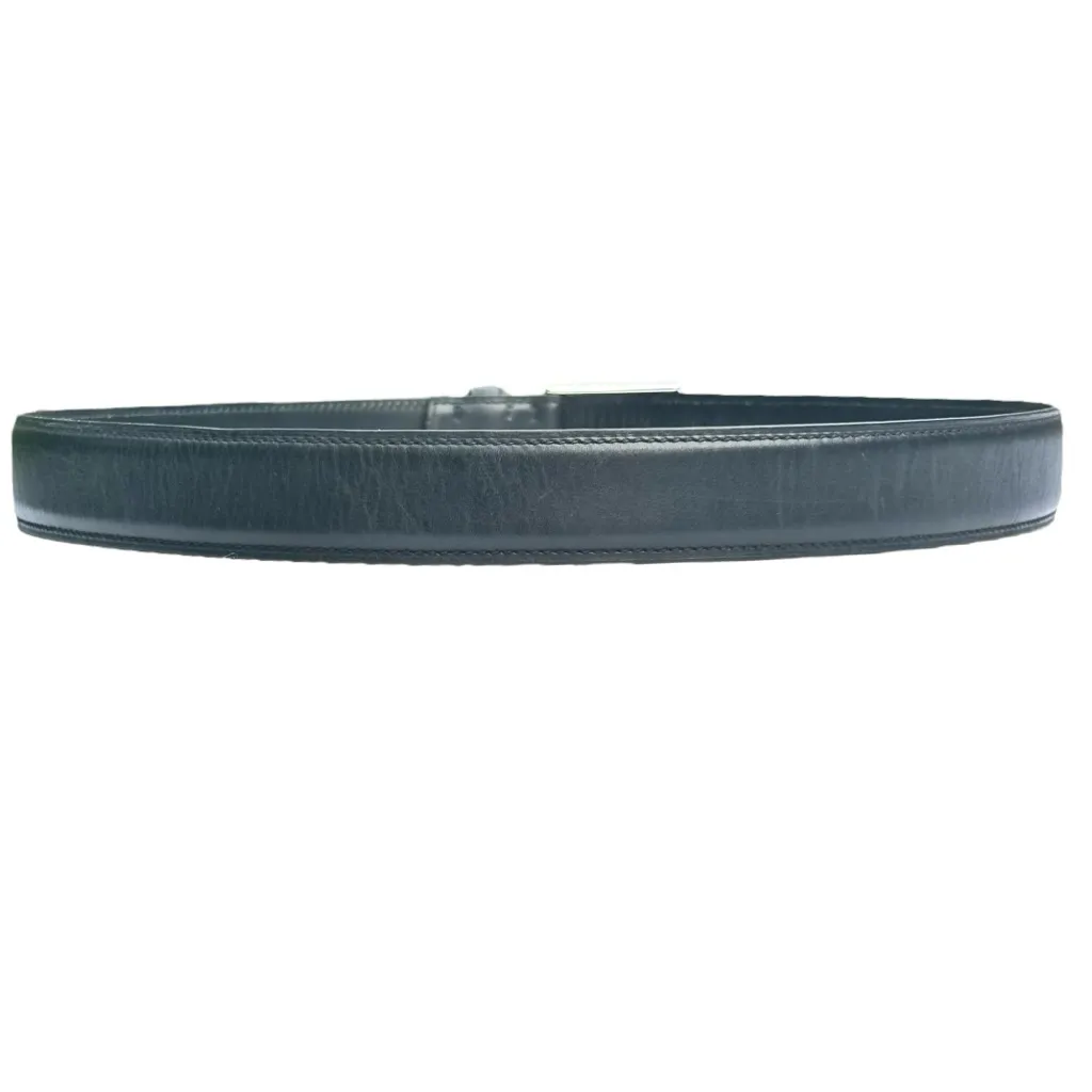 Ermenegildo Zegna Black Leather Belt Waist 37 - Image 3