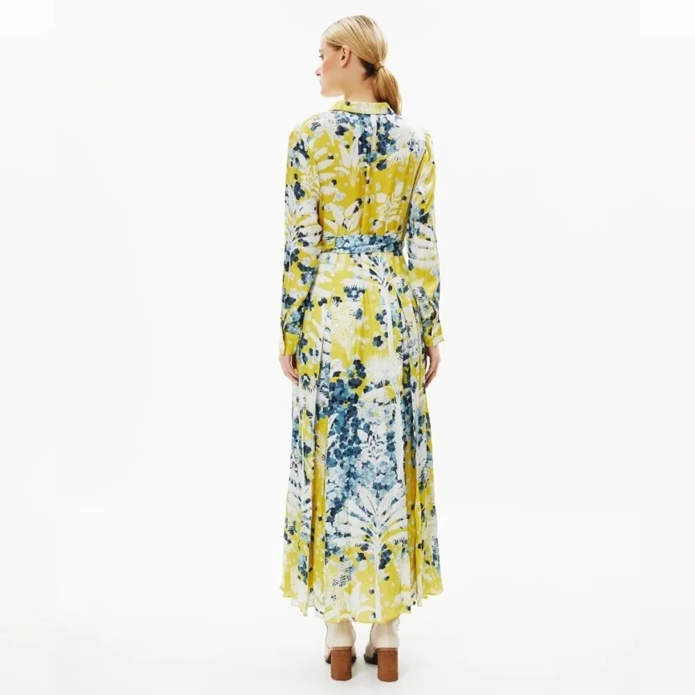 Falguni Shane Peacock Yellow Divine Long Maxi Dress, Size M, New w/Tag Size M - Image 4