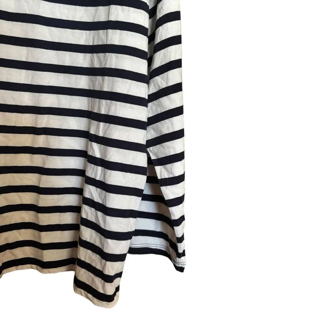 J.Crew  Top Womens Medium Multicolor Nautical Stripe Cotton Blouse - Image 5