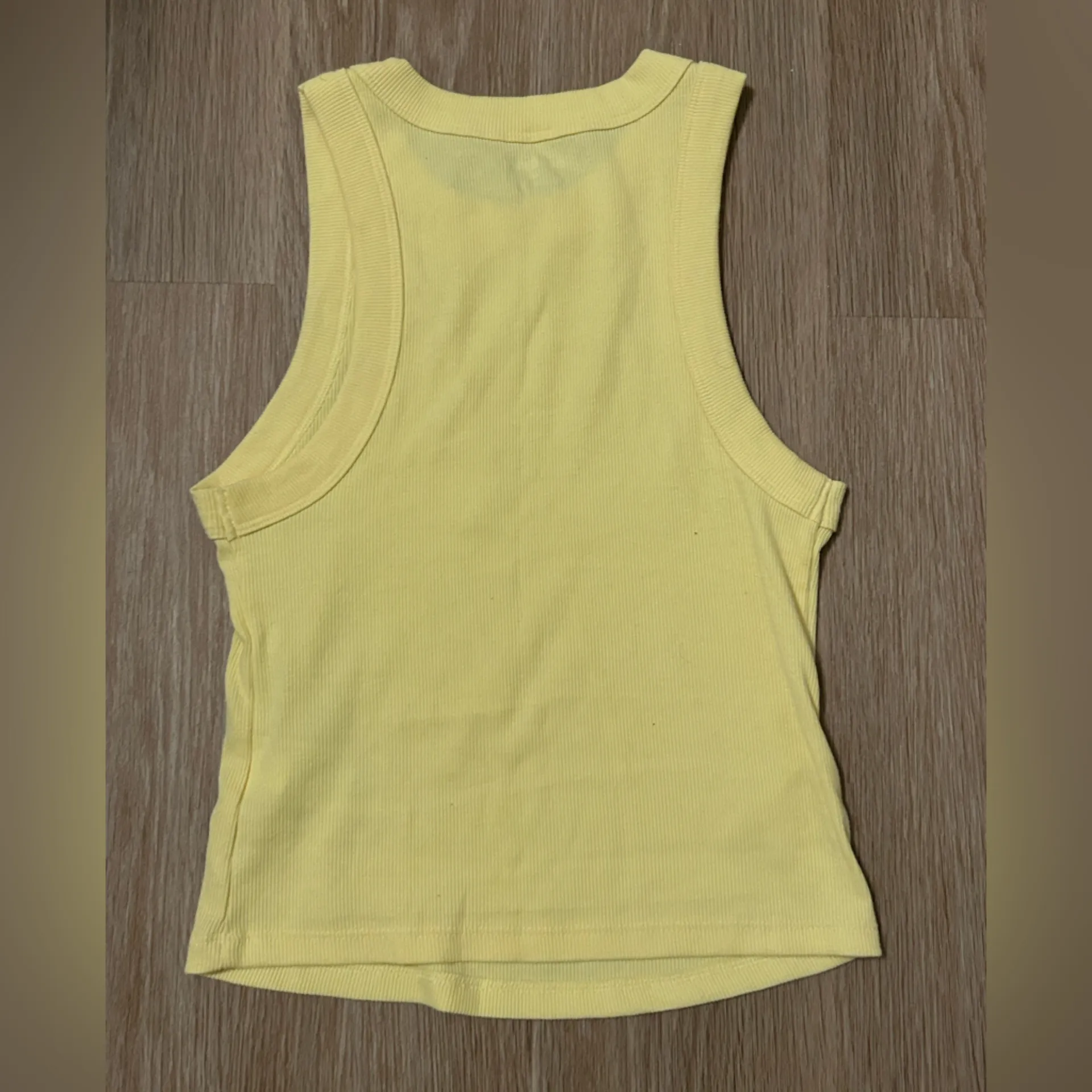 Old Navy Sunny Yellow Ribbed Tank Top - Image 2