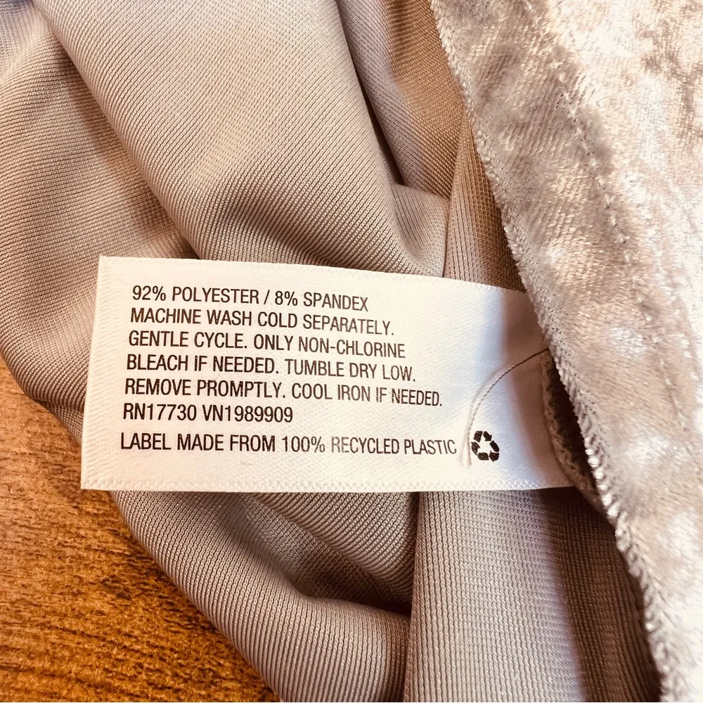 Future Collective Small Silver Velour Ruched Front Long Sleeve Open Back Dress - Image 13