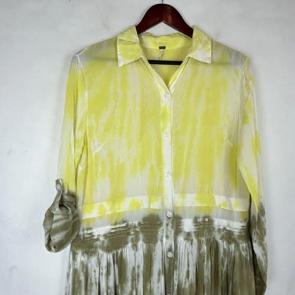 Young Fabulous & Broke Joanie shirt dress Midi Ivy Alchemy size small Tie Dye - Image 6