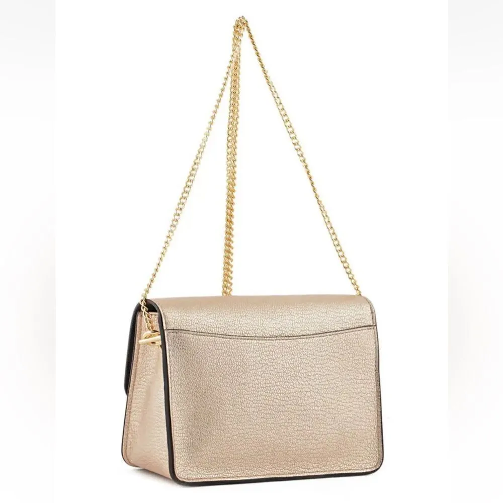 Coach Women's Turnlock Chain Crossbody Leather Bag, Platinum/Gold, NWOT‎ - Image 13