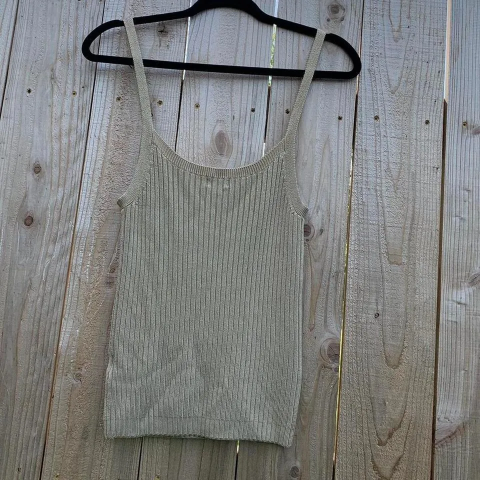 Vintage gold knit sweater tank by Castro concept size‎ small Y2k - Image 6