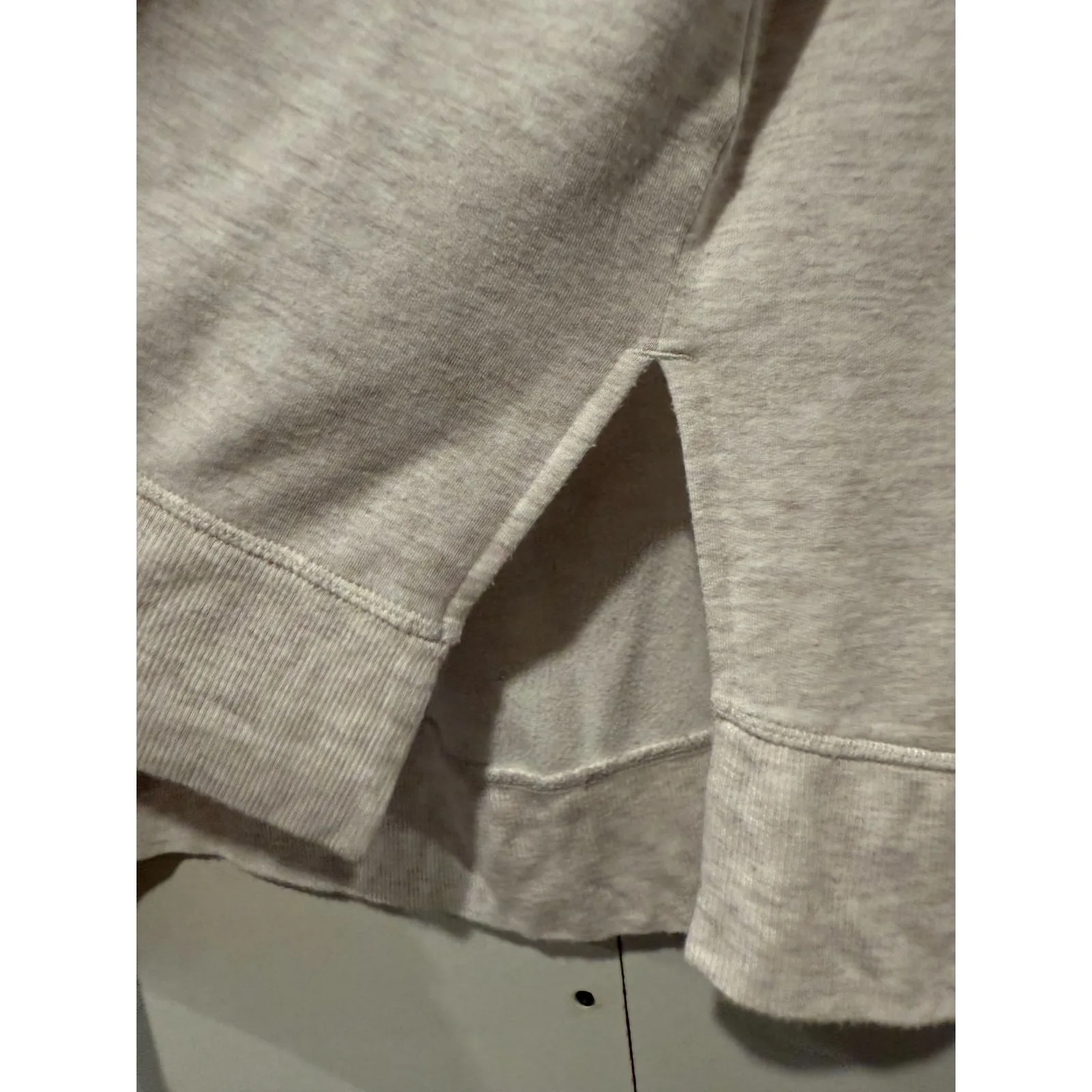 Athleta Coaster Luxe Sweatshirt Sz S Heathered Beige Oversized Pullover Casual - Image 3