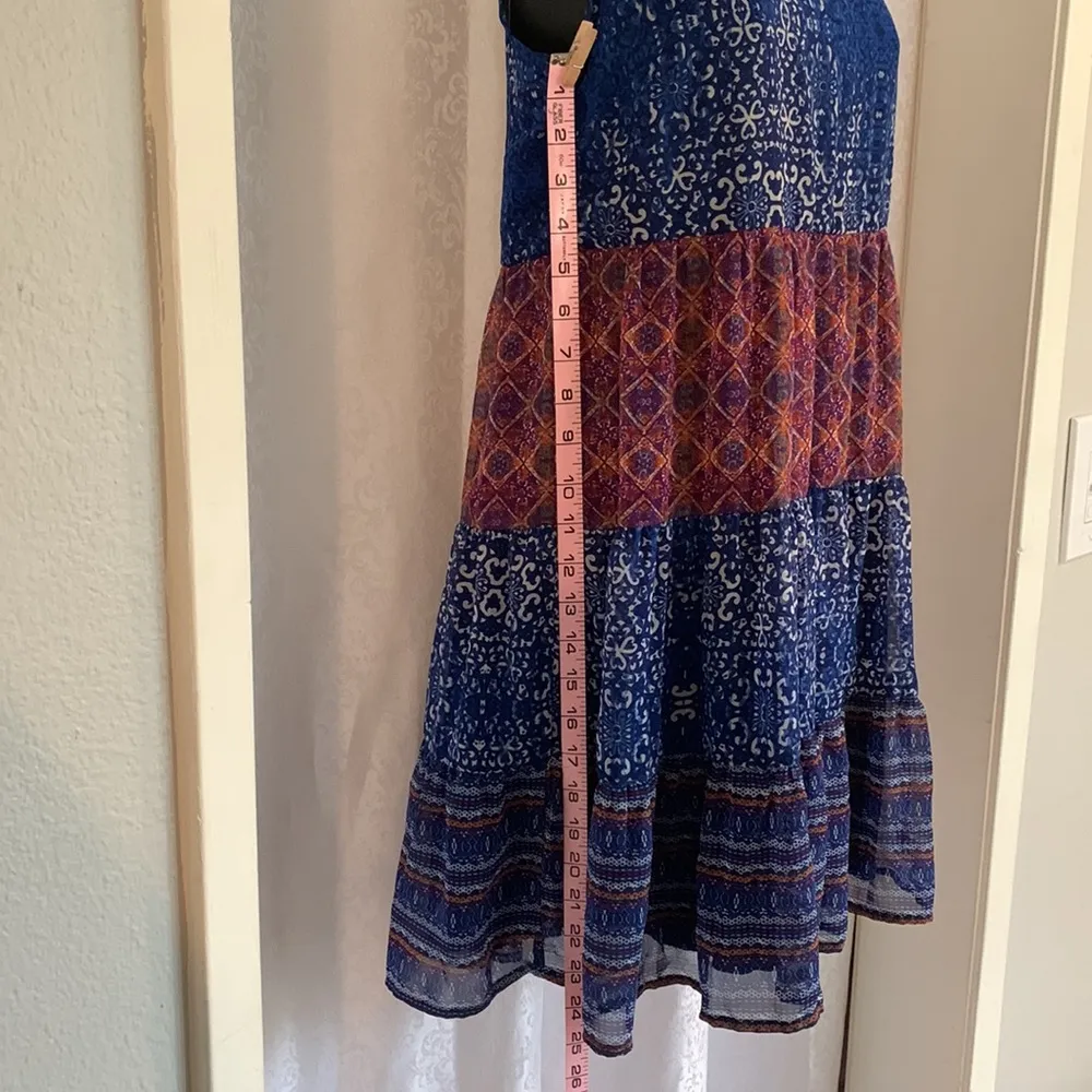 SPEECKLESS Bohemian Dress Sz: M Blue Size M - Image 6