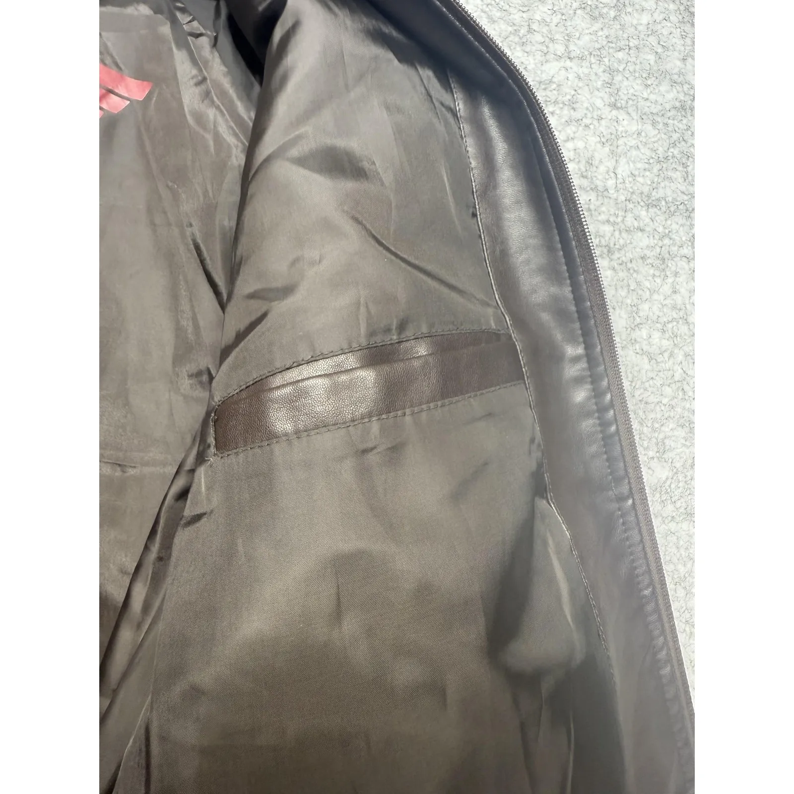 Italia Bomber Jacket Mens 2XL Faux Leather Made In Italy‎ AC Lined Wings Crest - Image 8