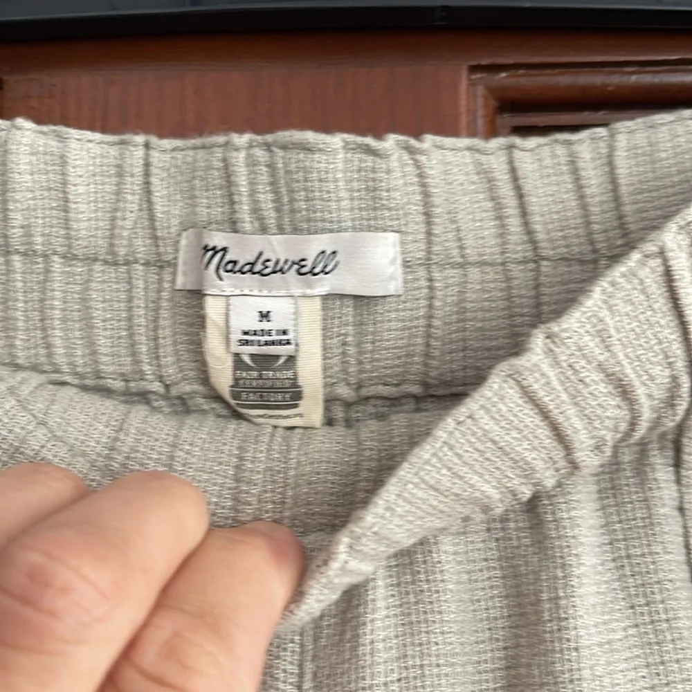Madewell breezewoven pull on cropped pants size medium - Image 4
