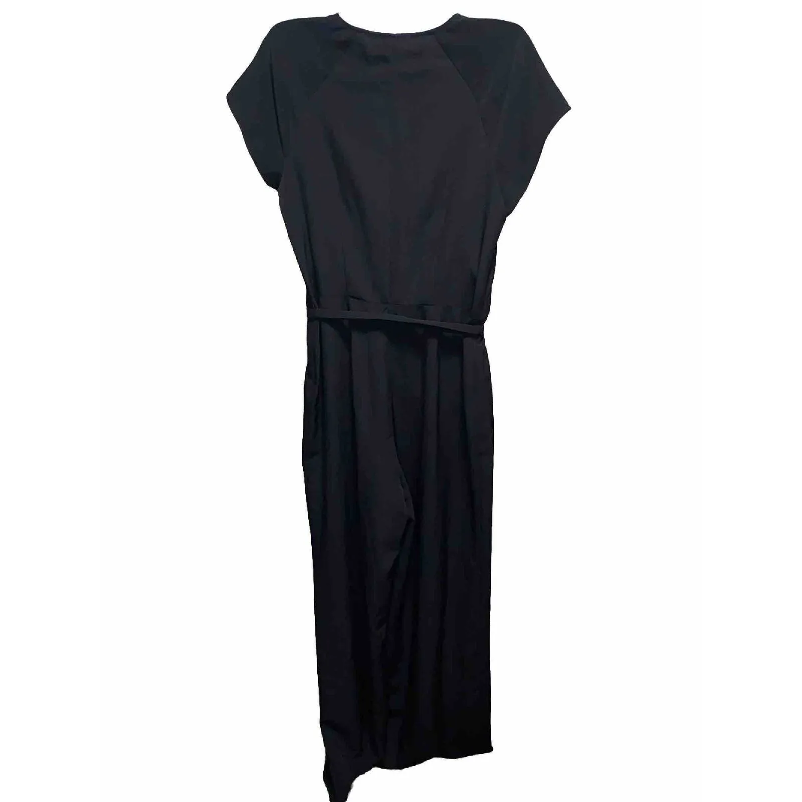 H By Halston Black Jumpsuit Sz M  Women’s Career Casual Party Romper V Neck - Image 2