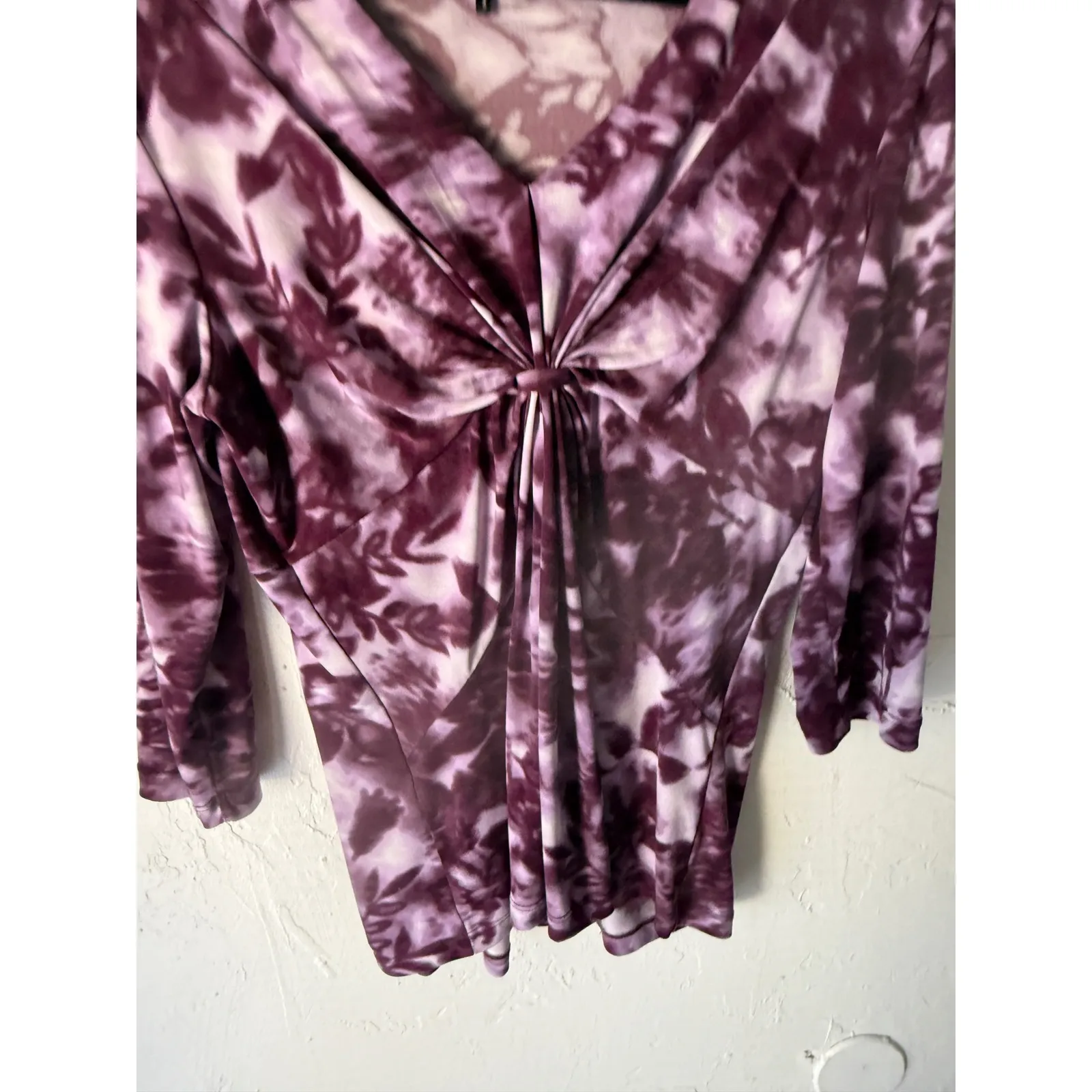 Daisy Fuentes Y2k Vintage Twist Front Tie Dye Print Going Out Top Fairy Size L - Image 5