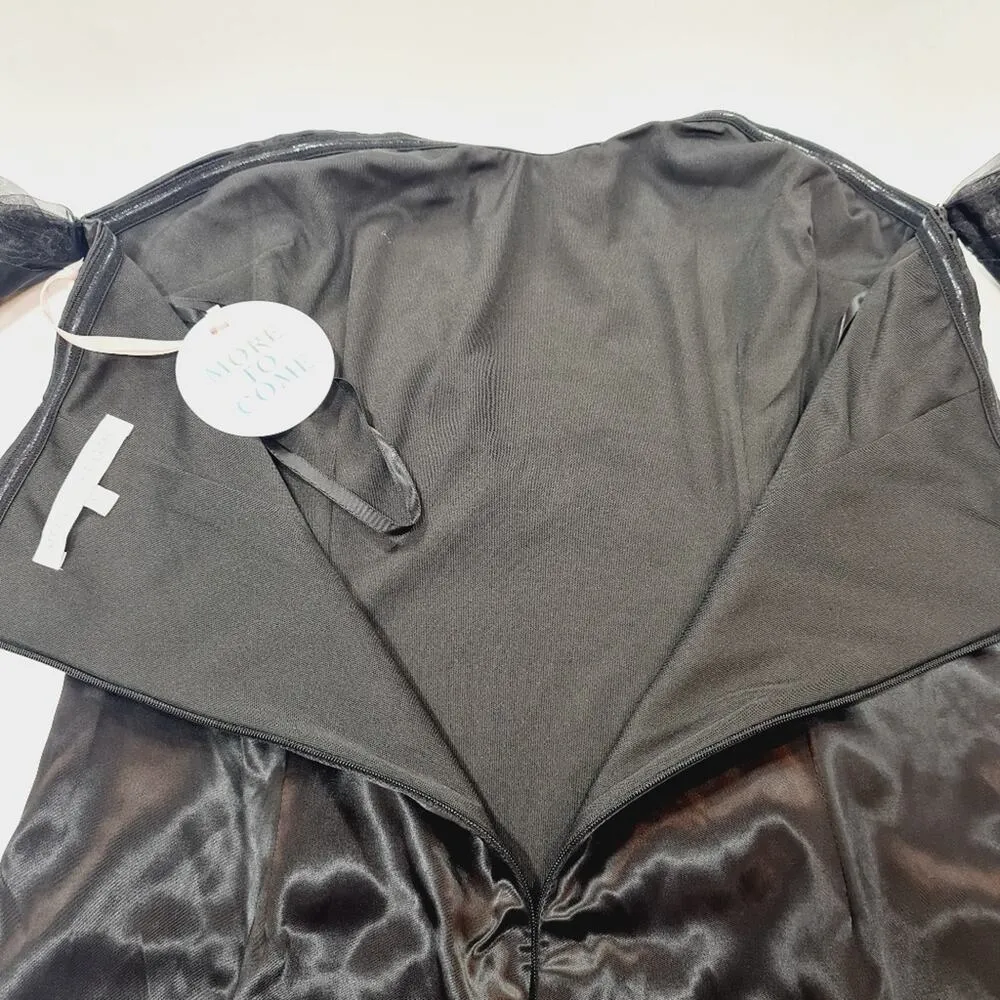 MORE TO COME Karina Puff Sleeve Dress in Black Medium - Image 9